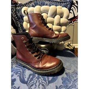 Dr Martens Vegan Leather Luana Burgundy Oxblood Size 8/EU 39